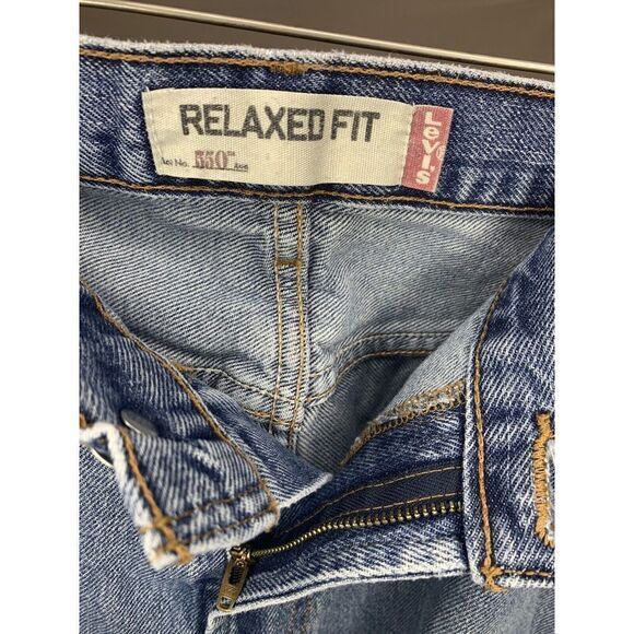 Vintage Levis 550 Jeans Womens Relaxed Fit Tapered Leg Blue Denim 42x32 - Picture 4 of 5